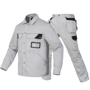 保世基Bauskydd夏季劳保工作服套装耐磨结实多兜功能工装裤长袖