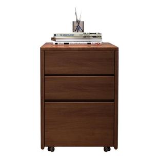 办公室文件柜木质储物柜实木小柜子移动抽屉柜带轮桌下收纳柜矮柜