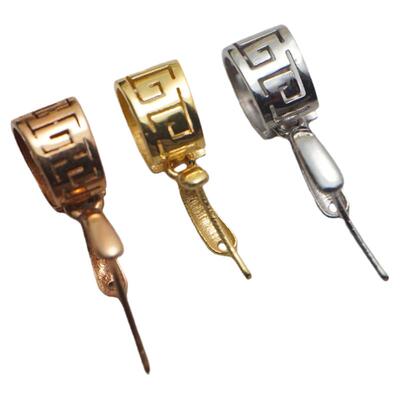 回纹加厚款真18K金扣头