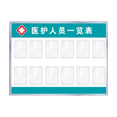 医务人员一览表值班护士医生职务信息公示栏照片墙亚克力标识牌
