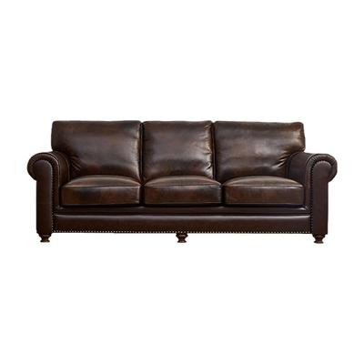 大巴顿沙发新款头层牛皮美式真皮