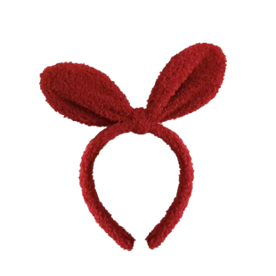 毛绒兔子耳朵发箍女2024新款洗脸头箍防滑压发发卡可爱束发带头饰