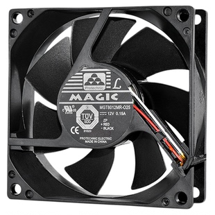 MGT8012MR-025永立12v0.15a静音8025服务器机箱投影仪散热风扇8cm