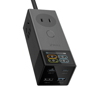 公牛67w快充数显屏小电舱插座usb多功能桌面接线板排插氮化镓插排