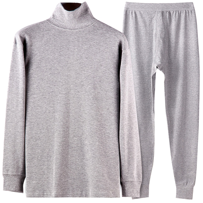 男士加绒加厚高领保暖内衣套装