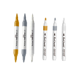 touchmark金色软头明星签名笔活动签字笔双头丙烯工艺笔马克笔手账涂鸦笔喜帖请柬签到笔活动练字抄经笔