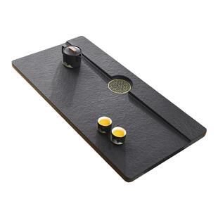 天然整块乌金石茶盘石材家用简约现代高档功夫客厅中式大茶台托盘