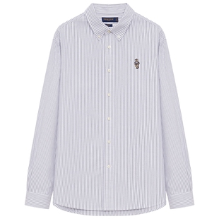 TeenieWeenie小熊男装美式复古衬衫男款新款条纹休闲外套上衣情侣