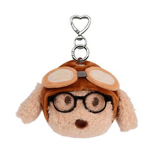 朴坊gula飞行员小狗点点毛绒包包挂件卡其棕玩偶可爱卡通公仔女生