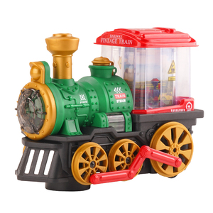 电动蒸汽小火车万向轮喷雾火车头模型儿童男孩玩具车碰碰车1一3岁