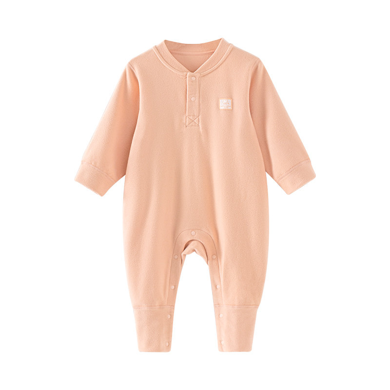 宝宝德绒连体睡衣秋冬婴儿保暖束脚睡袋家居服儿童连身睡衣秋季