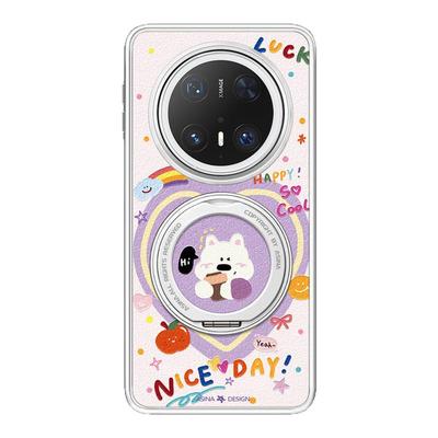 涂鸦西高地适用华为Mate80Promax手机壳磁吸带支架新款mt60por+支点保护套高级感Co2卡通可爱70防摔全包女