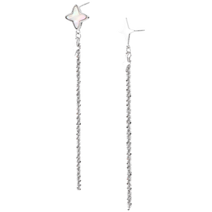 XXOFF耳环耳饰925银贝母星星相印菜花链高级冷性风流苏耳钉耳环女