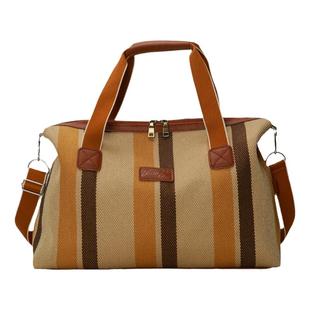 女士短途旅行包风布旅游包女2025新款设计师帆布包时尚大容量手提