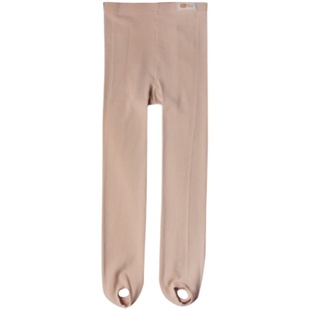 儿童肤色踩脚打底裤袜女童高腰白色连脚裤袜中大童黑色针织脚蹬裤