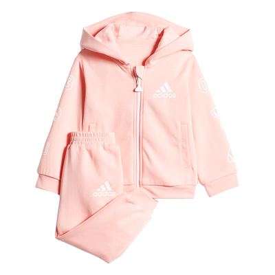 Adidas/阿迪达斯正品春秋新款女童连帽拉链运动套装FM9685