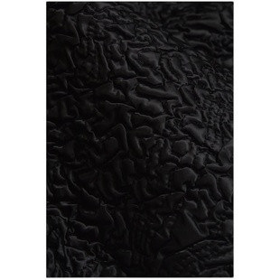 BAL面料50%PL50%PA夹太空棉黑色绗缝布料防水面料宽120CM 意大利