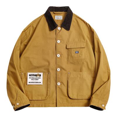 巴恩风灯芯绒领工装外套猎装夹克