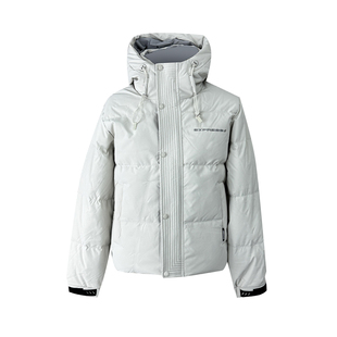 连帽羽绒服男加厚保暖时尚字母刺绣简约宽松防风外套2025冬季新款