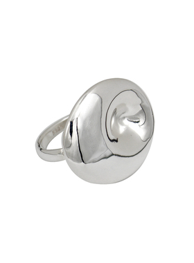 JX I 涡心 极简美学雕塑感镜面S925银戒指造型感食指戒指环