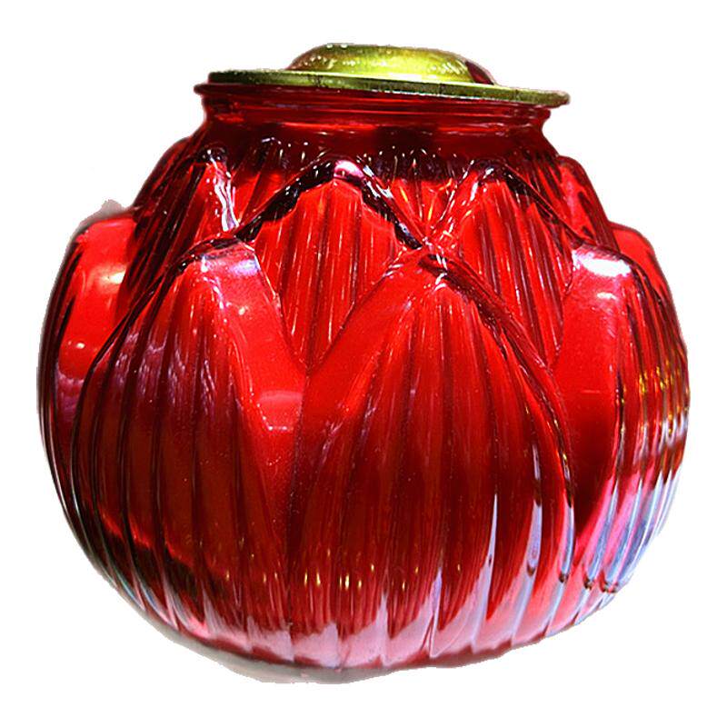 供佛莲花酥油15天玻璃大莲花灯无烟圣莲佛堂蜡烛家用寺庙大蜡烛