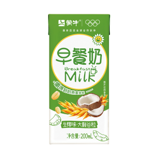 【U先入仓-2】蒙牛早餐奶大谷粒生椰味200ml×2盒 部分12月产