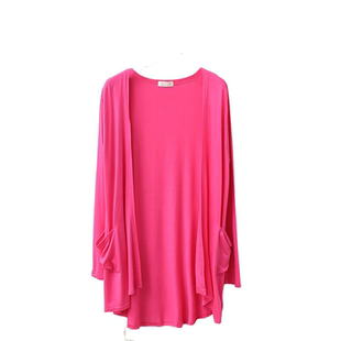 2026春秋薄款针织夏季莫代尔女开衫大码防晒衣长袖中款外搭空调衫