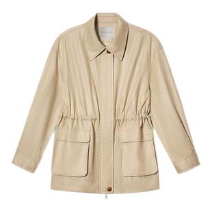 诗篇专选巴恩风抽绳收腰修身短外套2025秋款