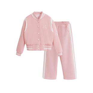 女童运动套装儿童秋冬装2025新款中大童外套裤子加绒两件套洋气