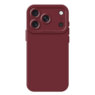 适用苹果18promax手机壳勃艮第红iphone17酒红色16红色15安可拉红14plus新年13mini过年12新款11/x/8本命年xs