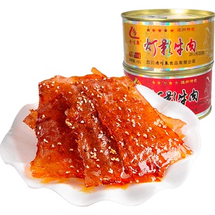 老川东五星灯影牛肉片罐头100g四川达州特产麻辣小吃熟食浪浪钉