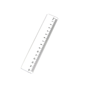 直尺小学生透明直尺15cm波浪尺15/20cm透明直尺子学生文具硬尺子