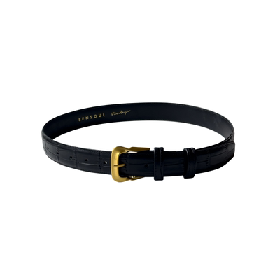 vintage腰带原创压花女士真皮