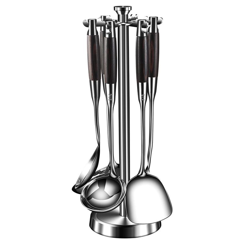 316不锈钢锅铲套装炒菜铲子厨具家用炒菜勺长柄汤勺漏勺加厚煎铲