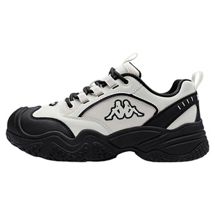 kappa女鞋休闲鞋子2025秋冬厚底登山鞋增高户外跑步鞋黑色运动鞋