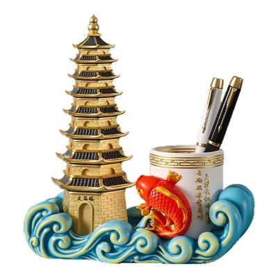 步步高升文昌塔笔筒办公室