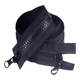 120厘米双头三力牌5号树脂羽绒服大衣带锁防滑拉链双开尾长拉链