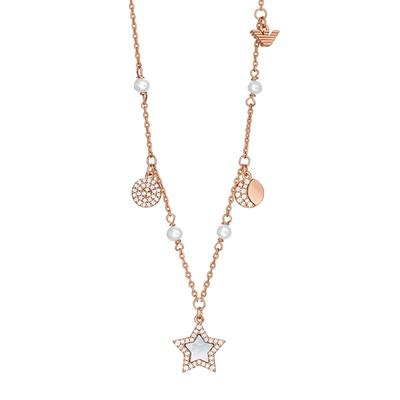 阿玛尼星月珍珠女士项链