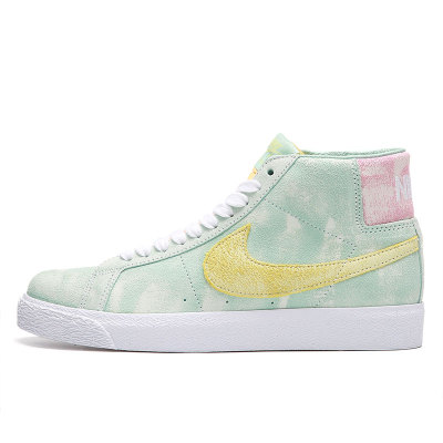 Nike/耐克SB Blazer Zoom浅绿淡黄浅粉女子滑板板鞋DA1839-300