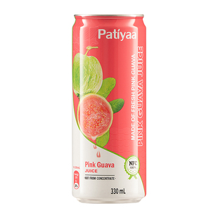 芭提娅果汁100%NFC鲜榨番石榴橙汁荔枝菠萝330ml听装进口果汁饮料