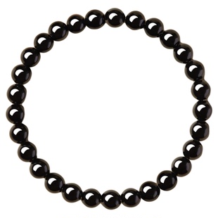 天然真乌金黑曜石手链情绪稳定手串盘玩招财本命年单圈转运珠礼物