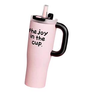 高颜值保温杯2025新款大容量女学生轻奢陶瓷内胆冰霸杯吸管水杯子