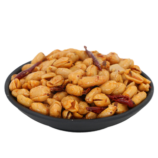 油炸去皮麻辣花生300g真空包装香酥休闲零食炒货下酒小吃春红食品