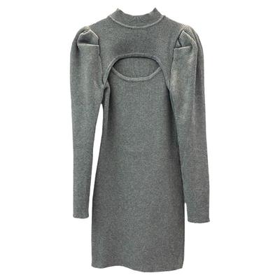 气质修身显瘦秋装法式针织连衣裙