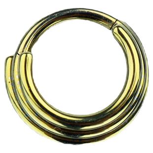 Shinma F-136钛合金线圈重叠卡扣环耳环耳骨环鼻中隔环土酷穿刺