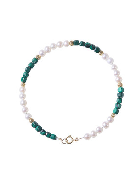 珍珠手链女款叠戴虎眼石手串招财