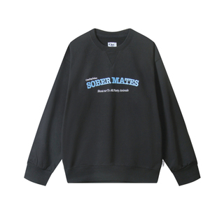 明星同款 OneDaySober同伴限定卫衣美式刺绣480g重磅纯棉套头上衣