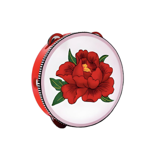 铃鼓乐器儿童新疆舞小铃鼓舞蹈新年表演出道具大红八角鼓手鼓摇铃