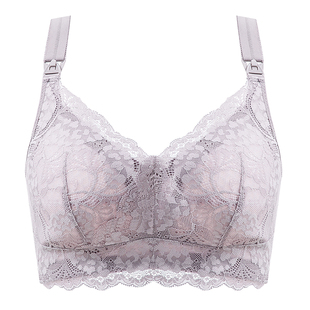 哺乳期内衣聚拢防下垂收副乳大胸夏季薄款产后喂奶孕妇怀孕期专用