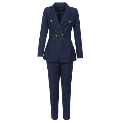 条纹时尚大学生西服职业装女长袖